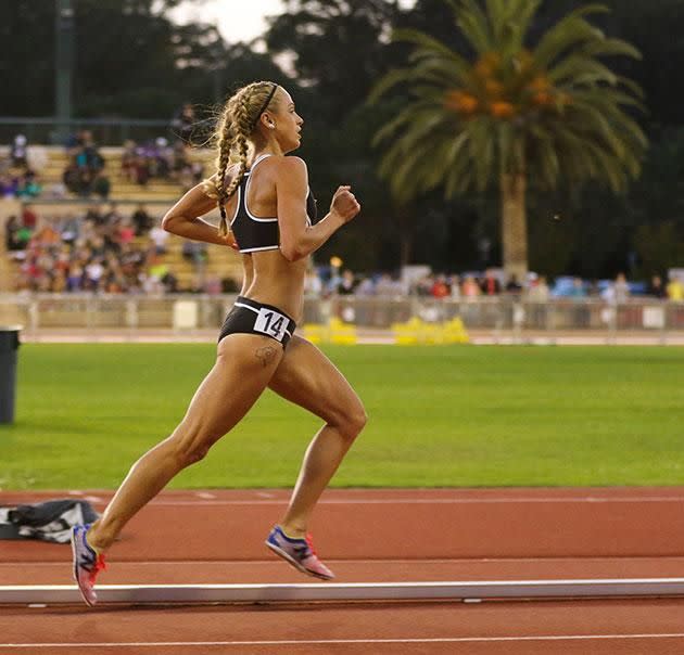 Genevieve exercising. Photo: Supplied