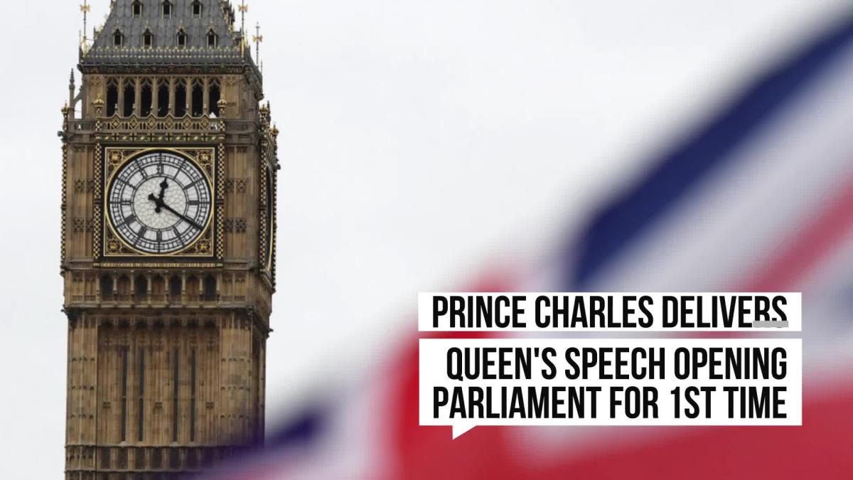 Prince Charles Delivers Queens Speech Opening Parliament For 1st Time 