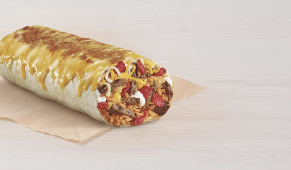 Spicy Double Steak Grilled Cheese Burrito