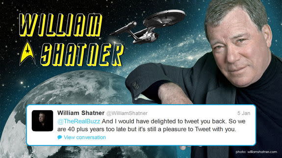 'Star Trek' Actor William Shatner Calls Astronaut in Space (Video)