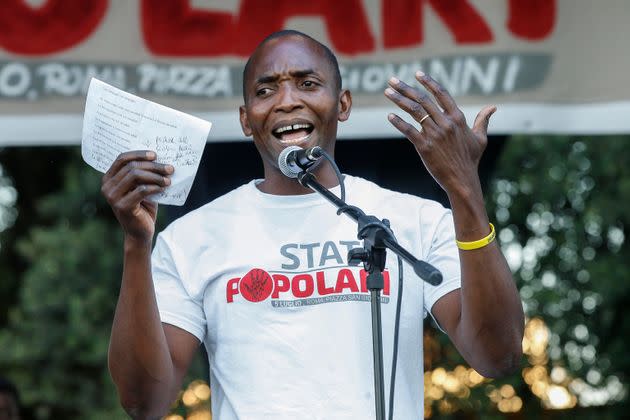 Il sindacalista Aboubakar Soumahoro (Photo: FABIO FRUSTACI - ANSA)