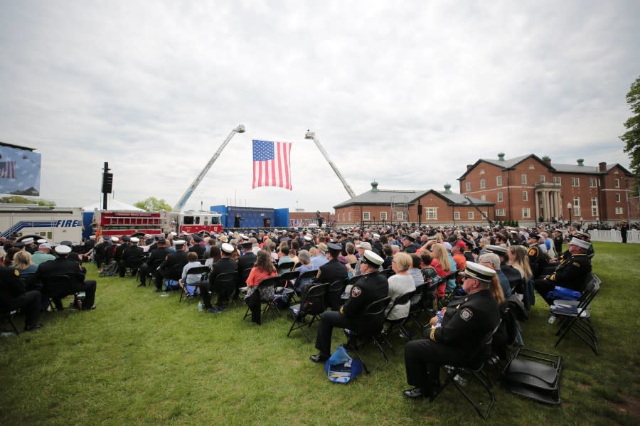 Hundreds attend the 2023 National Fallen Firefighters Memorial Weekend in Emmitsburg, Maryland. (National Fallen Firefighters Association)