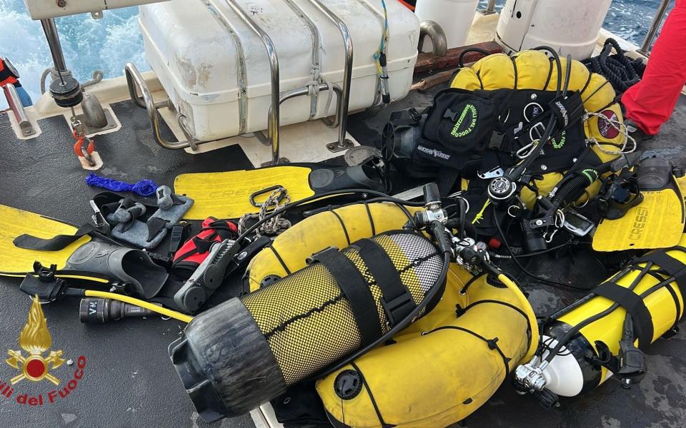 Coast Guard post an image of their dving gear after the recovery of the fifth body