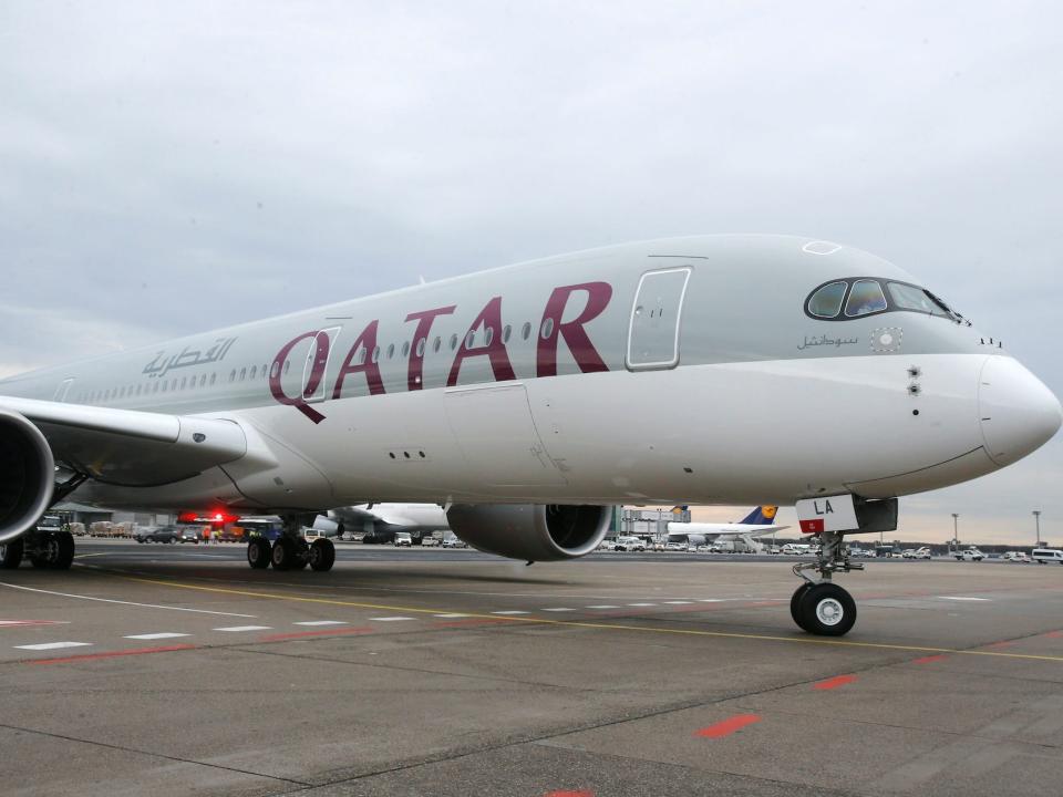 A Qatar Airways plane.