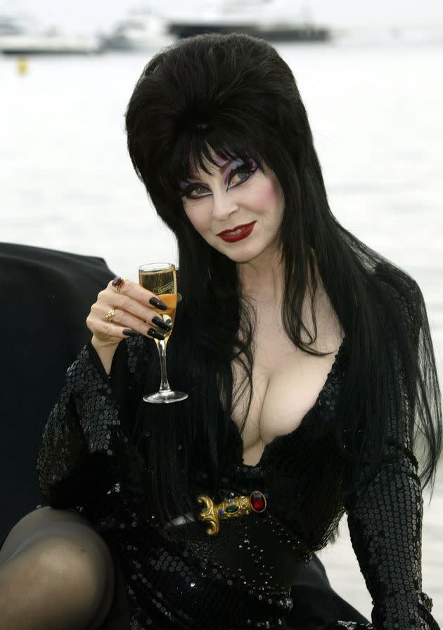 Cassandra Peterson, aka Elvira, at the 2003 Cannes Film Festival. (Photo: Toni Anne Barson Archive via Getty Images)