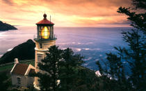 <p>Built in 1894, the <a rel="nofollow noopener" href="http://hecetalighthouse.com/" target="_blank" data-ylk="slk:Heceta Head Lighthouse;elm:context_link;itc:0;sec:content-canvas" class="link ">Heceta Head Lighthouse</a> still functions, its beams shining up to 21 miles out into the sea. The tower is known as the brightest light on the Oregon Coast (and one of the most photographed).</p>