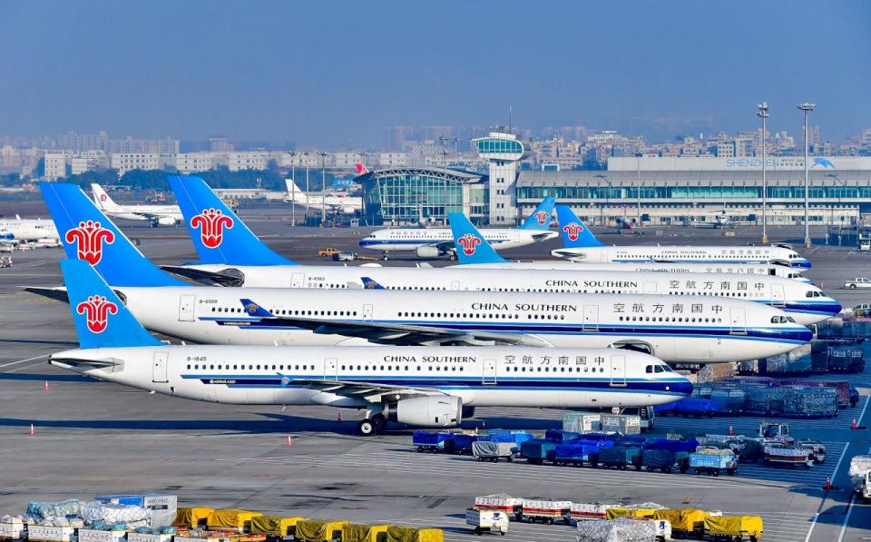 中國南方航空公司客機。 (圖:南方航空微博)