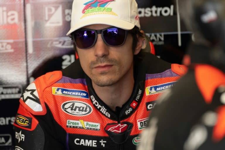 In charge: Maverick Vinales looks on from his box during the MotoGP of the Americas (Mirco Lazzari gp)