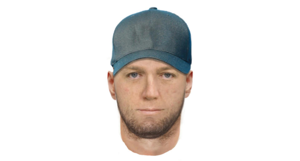 The man is perceived to be of Caucasian appearance, aged between 30-40years, short brown hair, unshaven and wearing a baseball cap. Soure: Victoria Police
