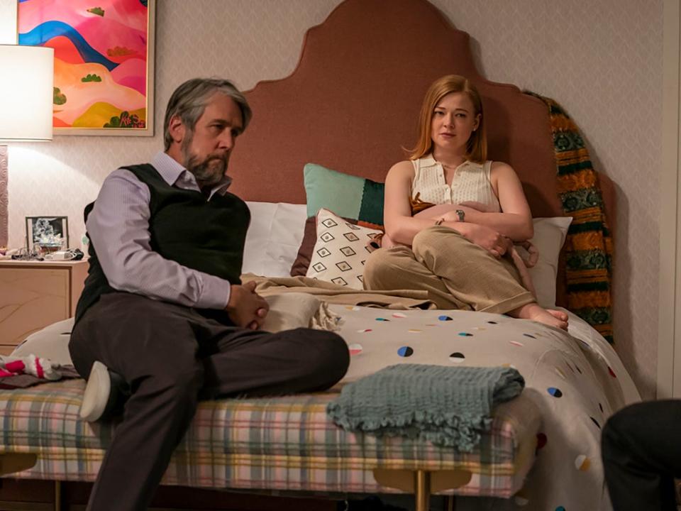 Alan Ruck and Sarah Snook in ‘Succession' (HBO)