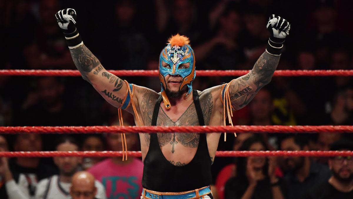 WWE star Rey Mysterio is seen during an episode of "Monday Night Raw." (Photo courtesy of WWE)