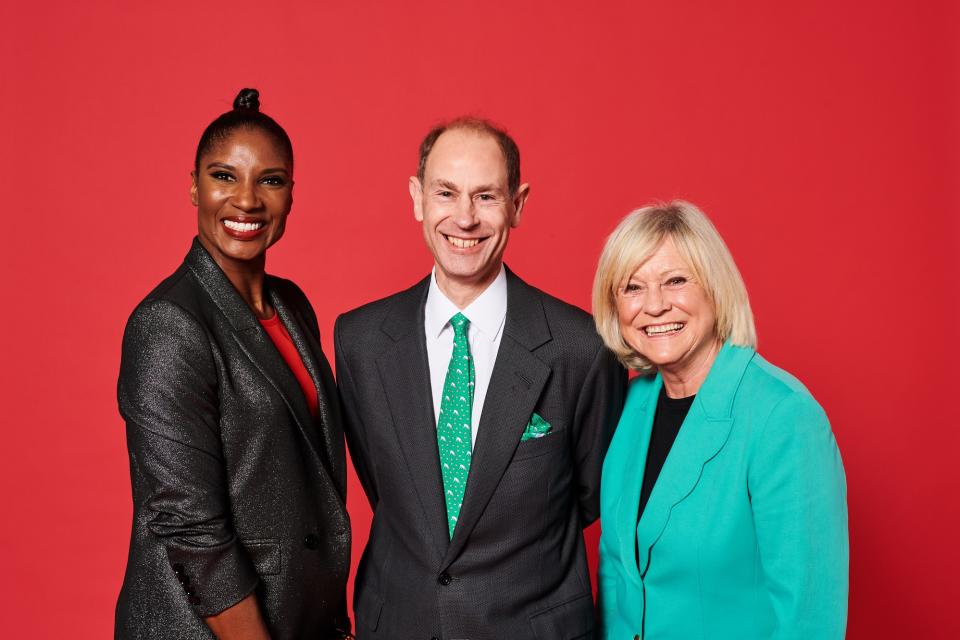 Edward was joined by famous faces including Dame Denise Lewis and Sue Barker (Radio Times/PA)