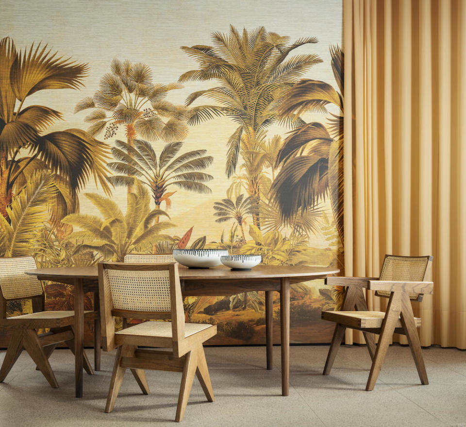 The Rêverie Tropicale wallcovering in Golden Hour by Arte 