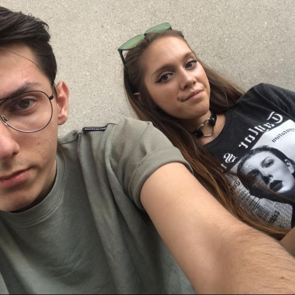 Andrei Ciprian and his sister, Alexandra, at the London stop of the Reputation Tour.