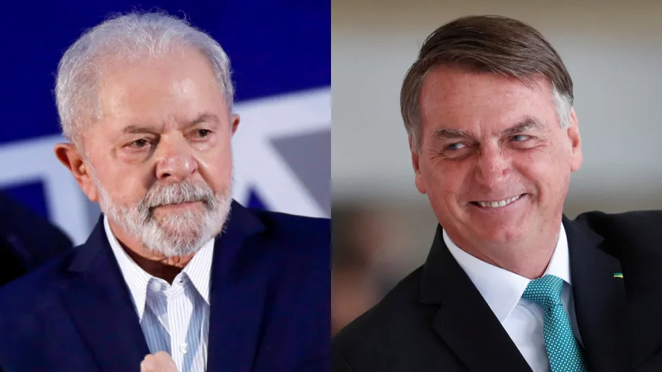 Procura por fotos de Lula aumentam 1.566%; imagem de Bolsonaro está em queda.(Fotomontagem Yahoo Notícias, com imagens de Mateus Bonomi/Anadolu Agency via Getty Images; e REUTERS/Adriano Machado)