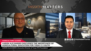 Aaron Alejandro, Executive Director of Texas FFA Foundation, was interviewed by Adam Torres on the Mission Matters Business Podcast.