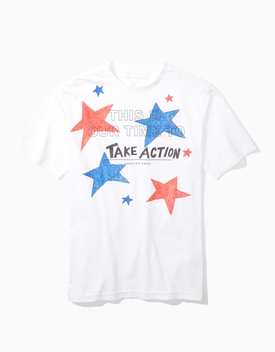 American Eagle’s “This Is Our Time” customizable T-shirt. - Credit: Courtesy of American Eagle