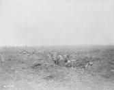 <p>Canadian troops dig themselves in while under shell fire during the Battle of Vimy Ridge in April 1917. Photo from Library and Archives Canada. </p>