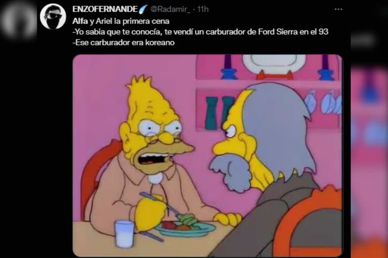 La posible pelea de Alfa y Ariel fue el blanco de memes (Captura Twitter)