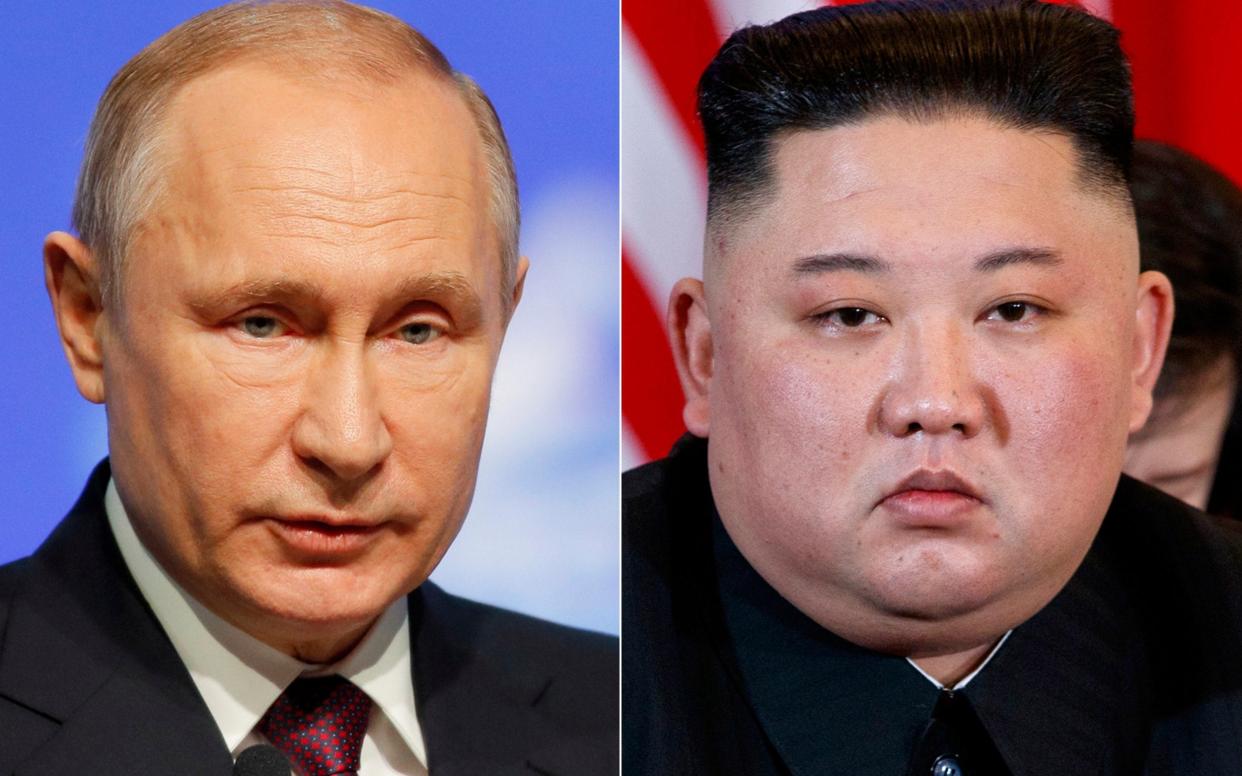 Vladimir Putin and Kim Jong-un will discuss denuclearisation in Vladivostok on Thursday - AP