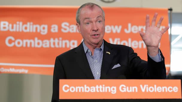 PHOTO: New Jersey Gov. Phil Murphy talks with reporters after a bill signing ceremony in Berkeley Heights, N.J., July 16, 2019. (Seth Wenig/AP, FILE)