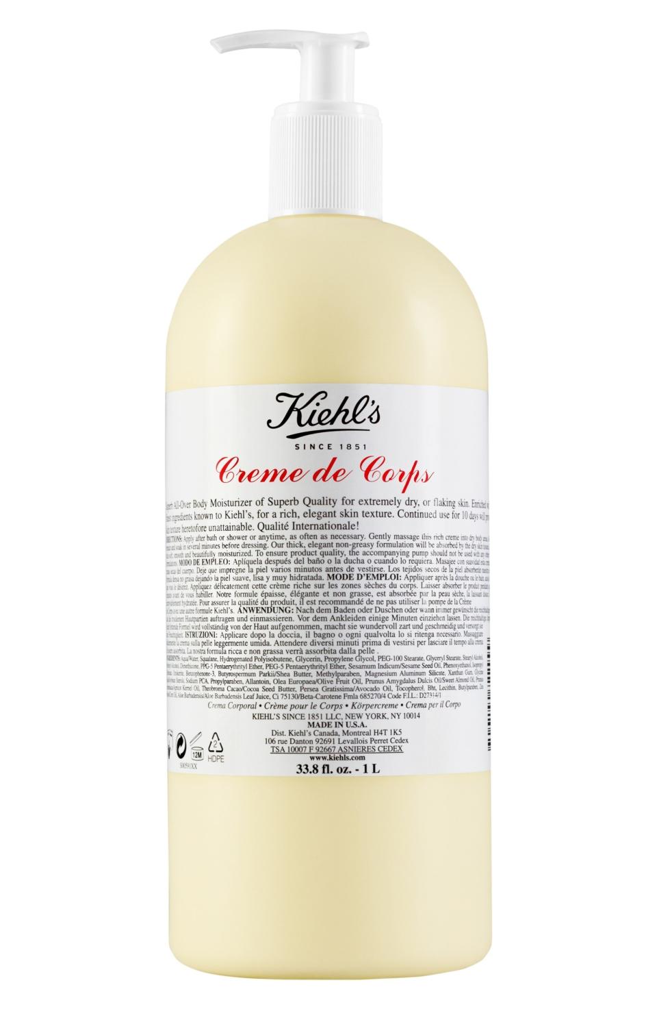 Kiehl's Jumbo Creme de Corps Bottle with Pump, $52