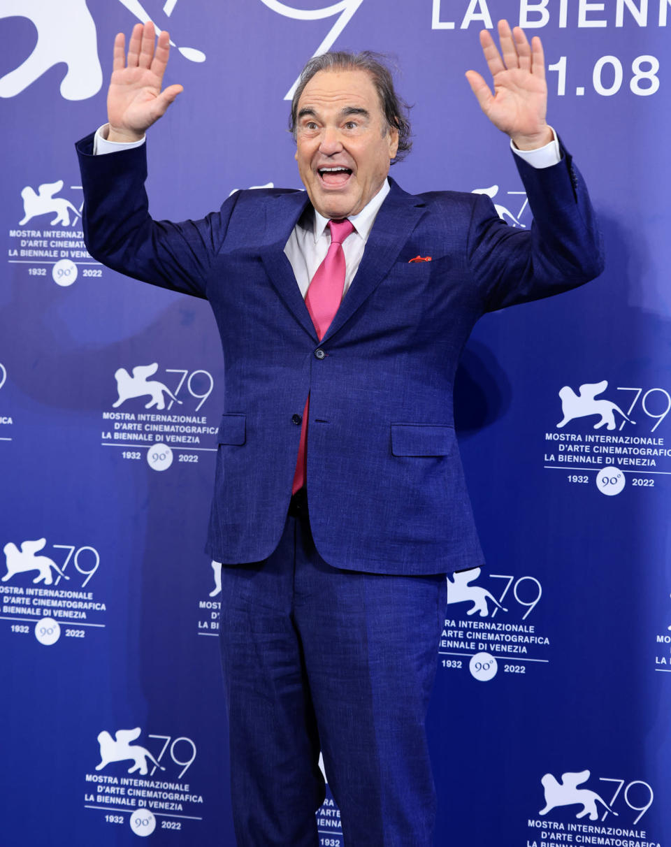 <p>As the Venice International Film Festival winds down in Italy, director Oliver Stone arrives to the premiere of <em>Nuclear </em>on Sept. 9.</p>