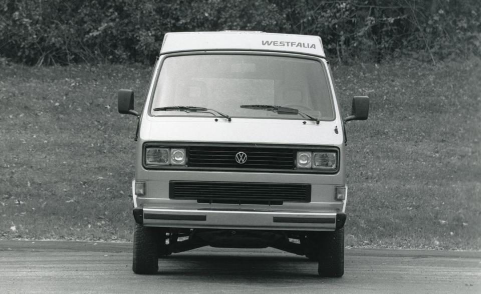 <p>The Syncro version of VW's Vanagon is perhaps the world's most capable factory off-road van. The Vanagon's rear-engine configuration meant VW couldn't just grab any off-the-shelf 4WD hardware and slap it in. So, it developed a system with help from Austrian firm Steyr-Daimler-Puch that includes a viscous coupler to distribute torque, a “granny” low gear baked into the five-speed manual, and even an optional locking rear differential. These vans can tackle surprisingly difficult terrain, thanks to an increased ride height and ground clearance. Syncros are rare; only 5000 or so were imported to the U.S. over five years and that complicated 4WD system meant they weren’t cheap when new. In its final year, a Vanagon Syncro passenger van carried a base price just under $18,000. These vans made do with a mere 95 horsepower from their 2.1-liter water–cooled flat-four engines. And the capable Syncro drivetrain wasn’t just restricted to passenger vans: The Syncro Westfalia camper model opens up a whole new world for off-pavement exploring, thanks to their stoves, refrigerator units, and pop-up roof tents for sleeping. </p>