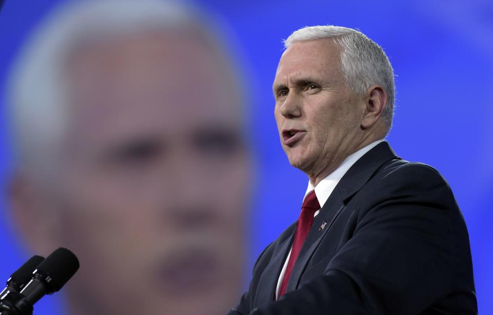 Vice President Mike Pence speaks at the Conservative Political Action Conference. (Photo: Susan Walsh/AP)