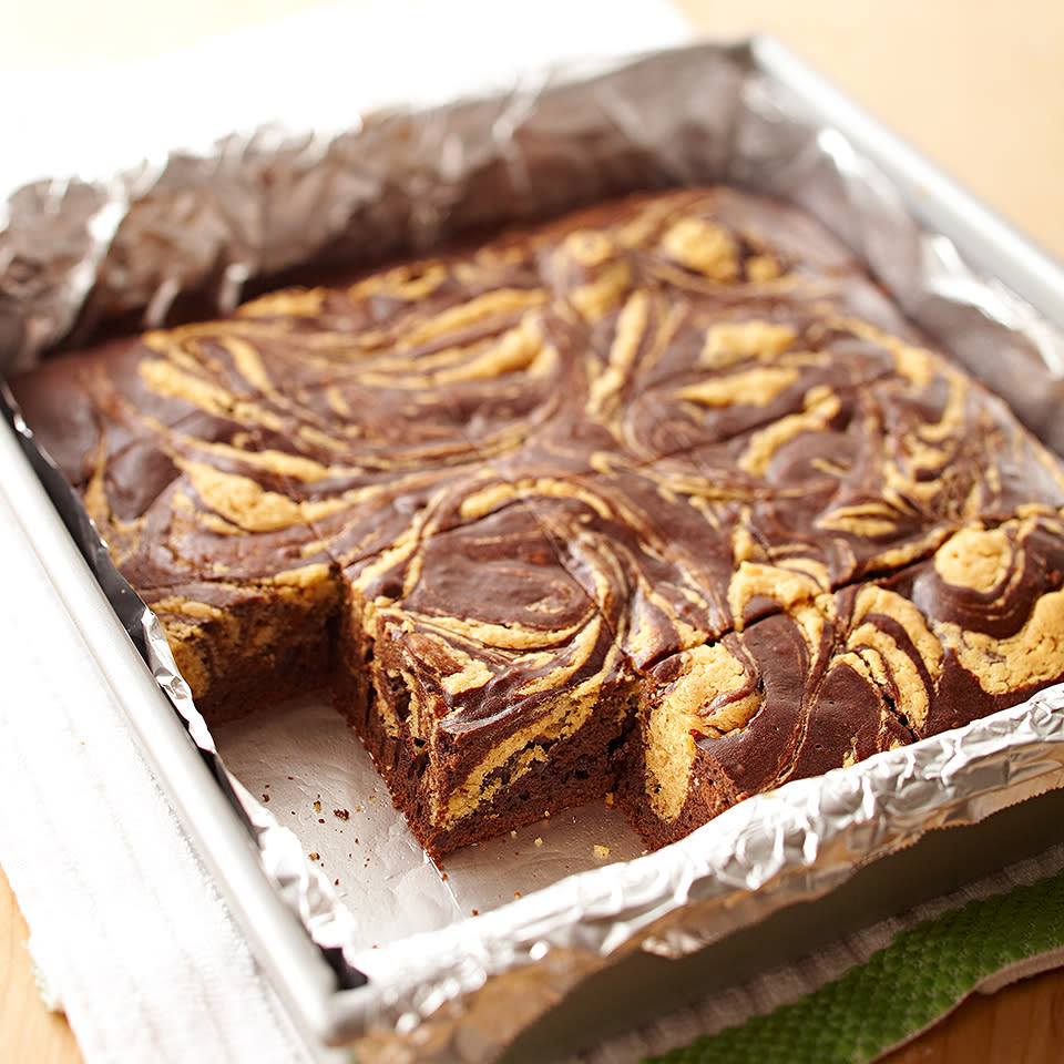 Peanut Butter Swirl Chocolate Brownies