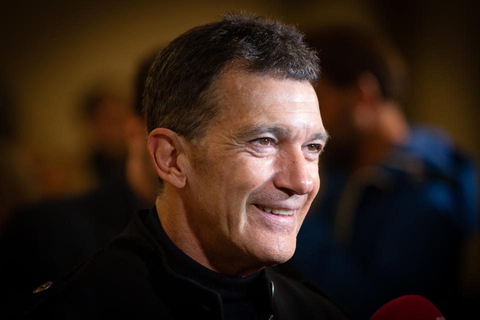 BARCELONA, SPAIN - FEBRUARY 22: Actor Antonio Banderas at the premiere of 'A Chorus Line' at Teatro Tivoli on February 22, 2020 in Barcelona, Spain. (Photo by David Zorrakino/Europa Press via Getty Images)