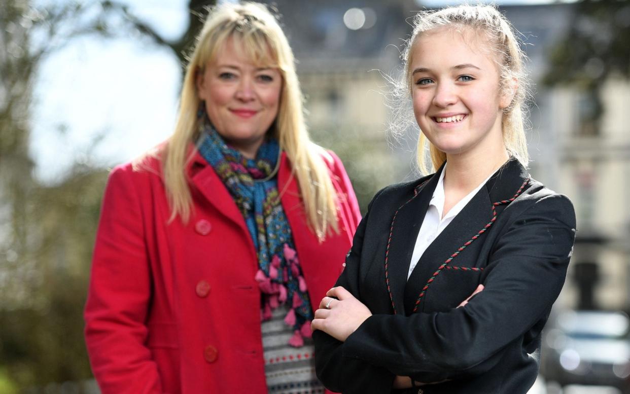 Responsible choice: Bracken Jelier, thinks her daughter Poppy, now 15, is learning life skills from babysitting  - Â©RUSSELL SACH - 0771 882 6138 - russell.sach@btinternet.com