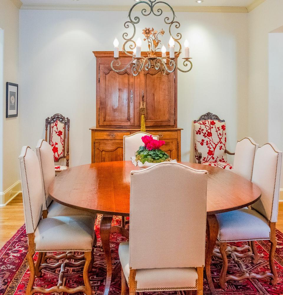 The dining area is ideal for entertaining and is just steps away from the kitchen.