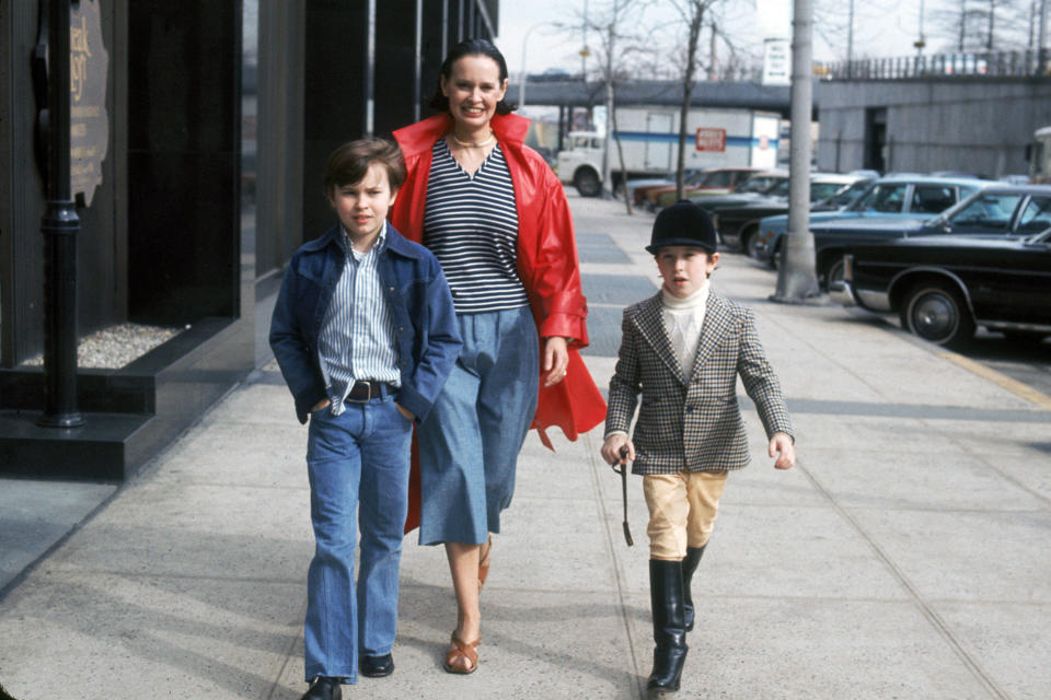 <p>Quite the little equestrian! Anderson is pictured here with his mother and brother in 1976 wearing a full riding uniform, complete with a riding crop and helmet. </p> <p>His maternal grandfather, Reginald Claypoole Vanderbilt, was an equestrian, so it only makes sense Anderson stepped into his riding boots.</p>