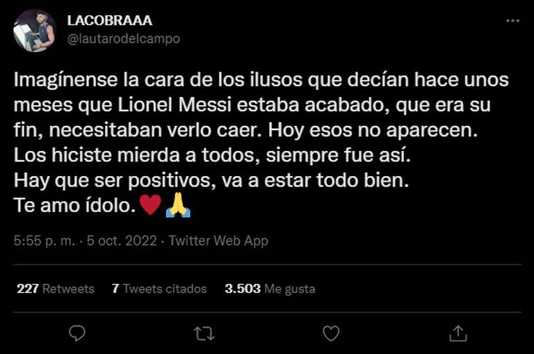 El streamer de fútbol, conocido como La Cobra, habló del presente de Lionel Messi de cara al próximo Mundial