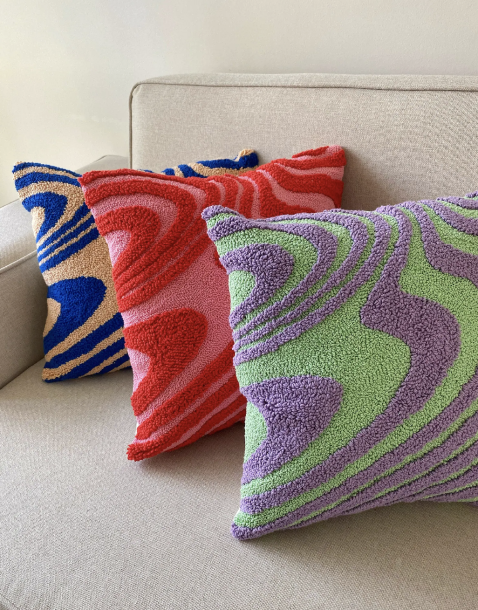 Hand Tufted Punch Needle Pillow (Photo via Etsy)