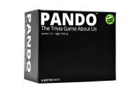 This image shows Pando, he Trivia Game About Us, where players draw cards and read questions aloud to see who knows best. (Pando via AP)