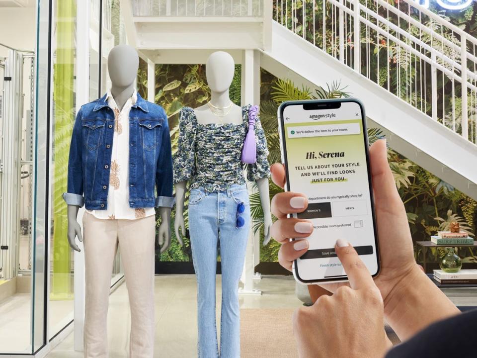 Customers can use the Amazing Shopping app as they shop.