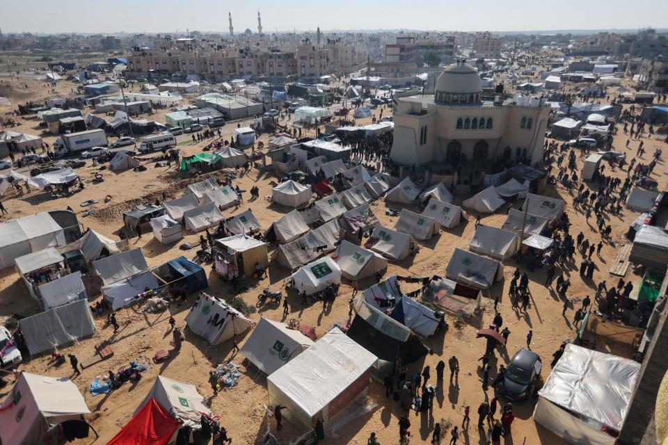 Campamento de refugiados en Rafah.
