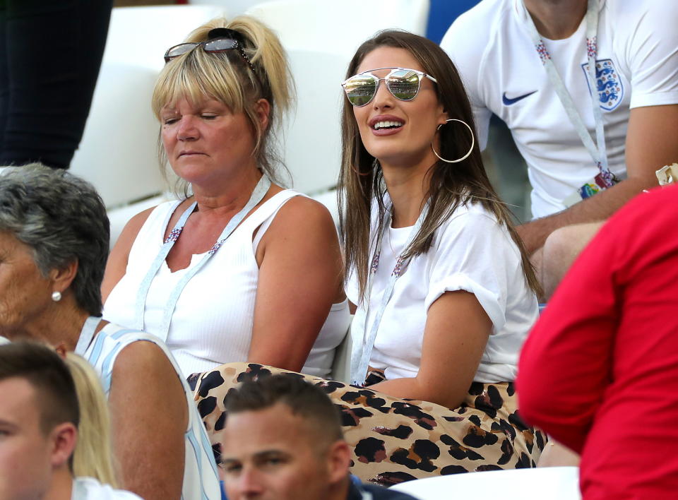 <p>Kieran Trippier’s wife Charlotte in the stands to watch England play </p>