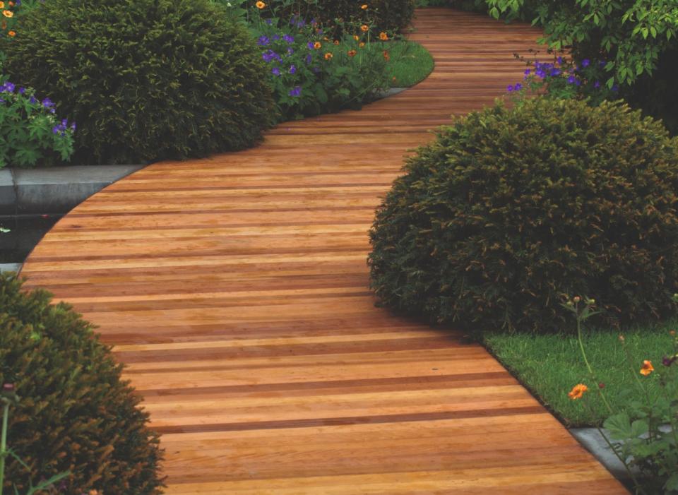 4. Create a wide path with decking boards