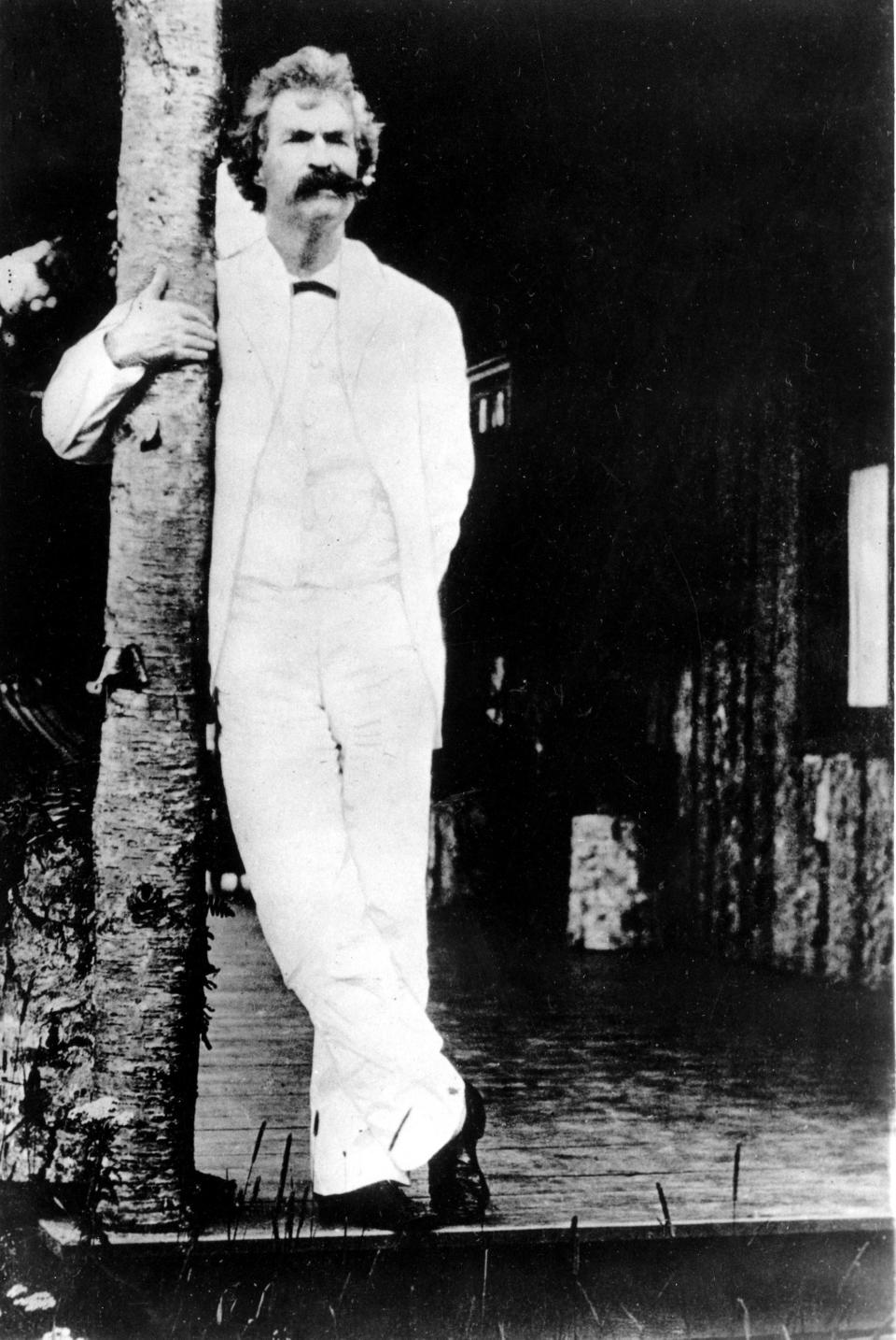 FILE - This is an undated photo of author Mark Twain, whose adventures overseas, and the irreverent book which helped make him famous, will be featured in an upcoming exhibit at the New-York Historical Society. “Mark Twain and the Holy Land” opens Friday and runs through Feb. 2, the society announced Wednesday. (AP Photo)