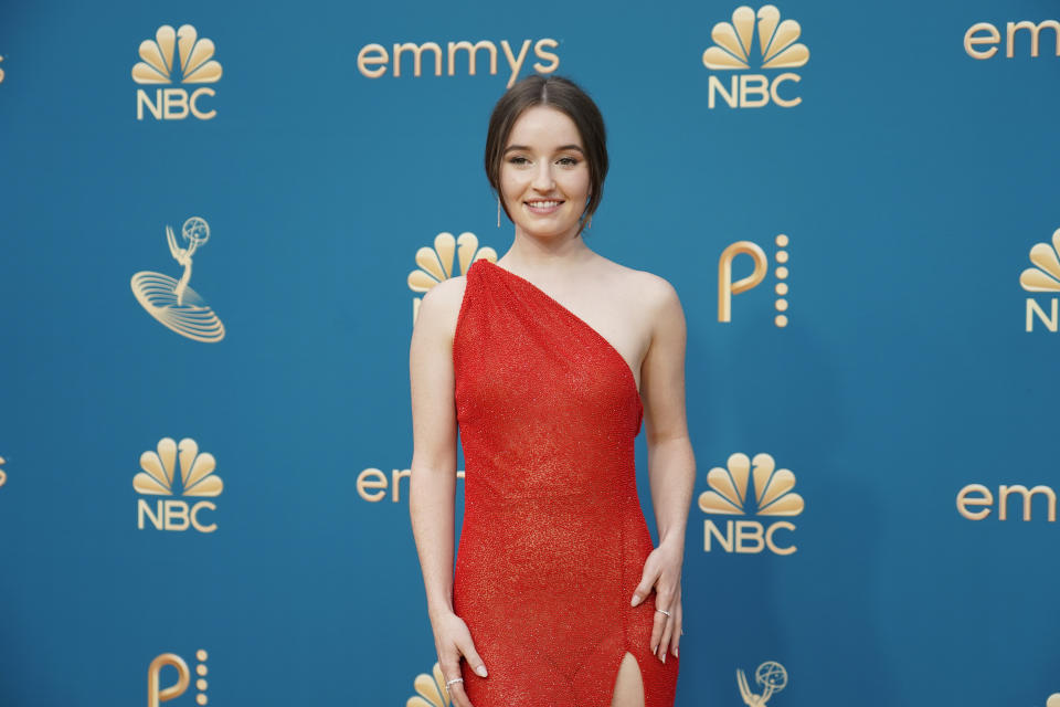 Kaitlyn Dever arrives at the 74th Primetime Emmy Awards on Monday, Sept. 12, 2022, at the Microsoft Theater in Los Angeles. (AP Photo/Jae C. Hong)