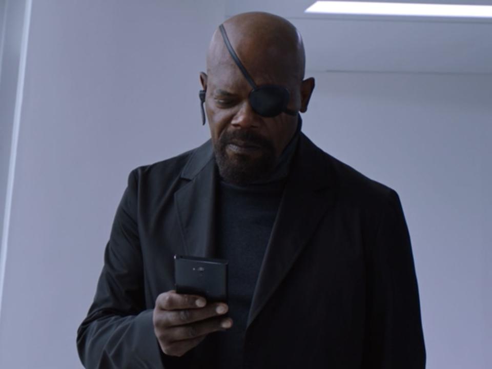 Samuel L. Jackson as Nick Fury in "Spider-Man: Far From Home."