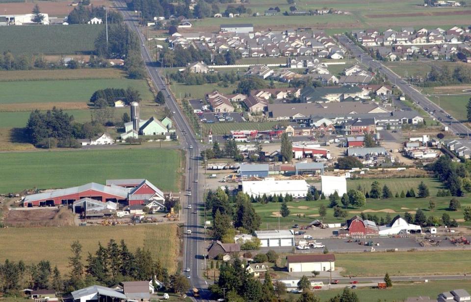 Lynden, shown here in a 2020 aerial photo, grew by 3,798 people since 2010 to a population of 15,749, according to the 2020 Decennial U.S. Census.