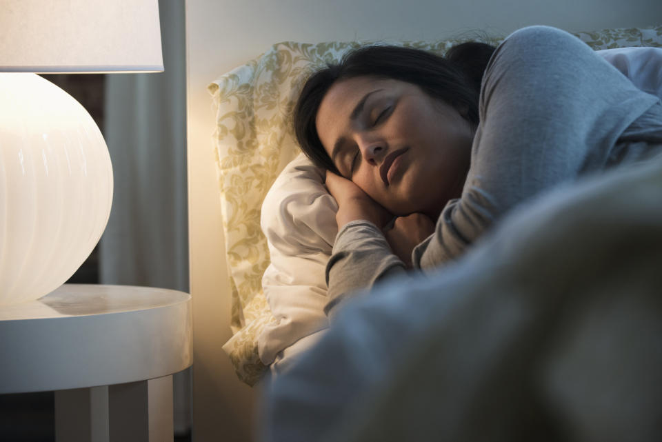 A woman sleeping