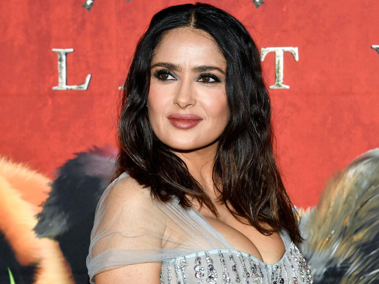 Salma Hayek Pinault at the premiere of "Puss in Boots: The Last Wish" in December 2022.