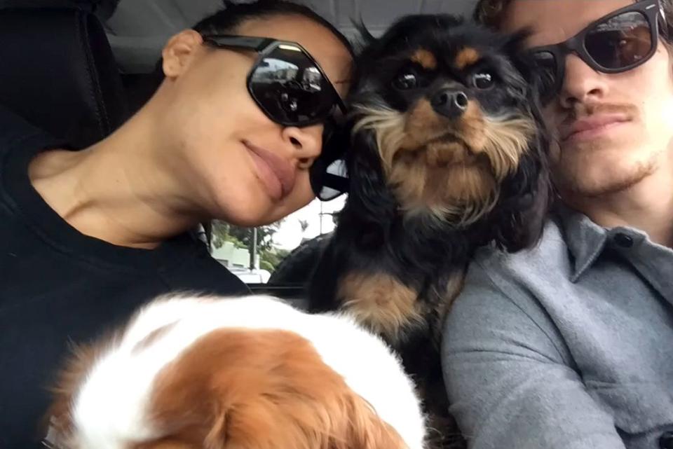 <p>Ryan Dorsey/Instagram</p> Naya Rivera (left) and Ryan Dorsey (right) with their late dog Emmy