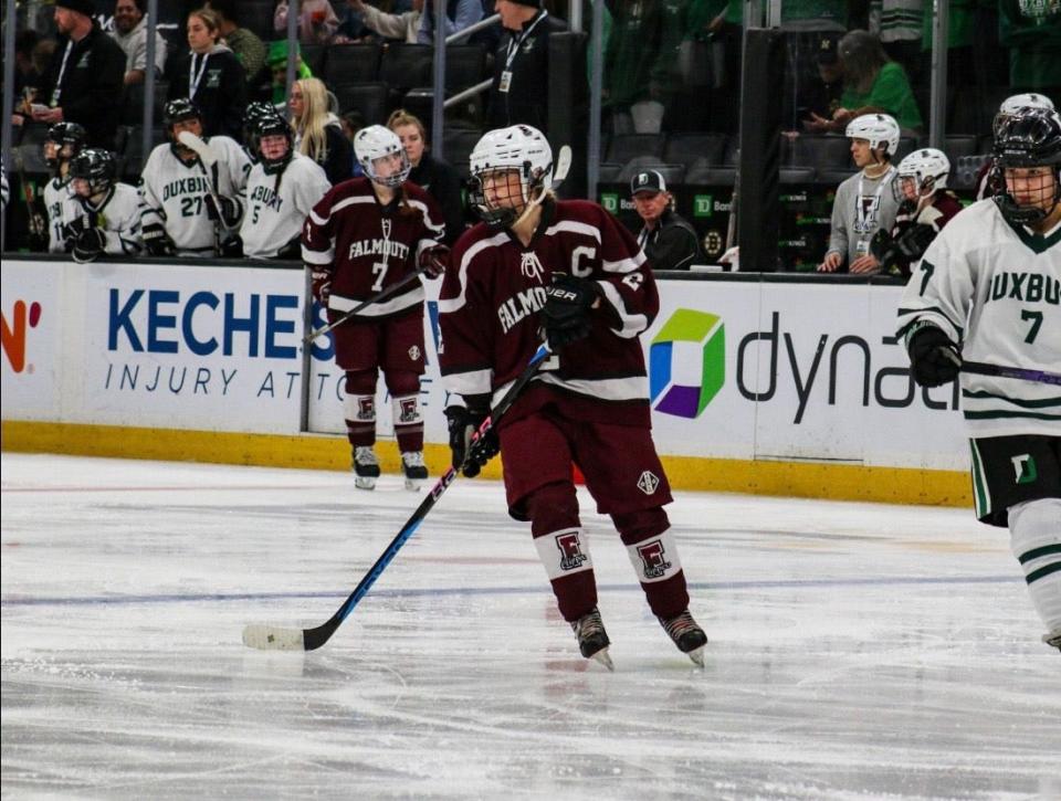 Avery Johnsen of the Falmouth girls hockey team.