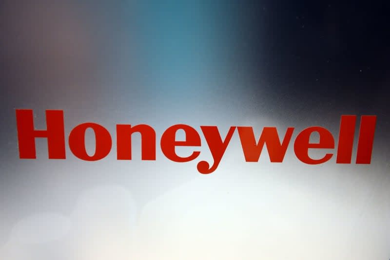 The logo of company Honeywell is pictured at the consumer electronics show CES in Las Vegas. Honeywell International said on Wednesday that it will initiate a voluntary tender offer to acquire Civitanavi Systems, an Italian aerospace and defence firm, for €6.30 per share in cash or around €200 million ($216.6 million). Britta Pedersen/dpa